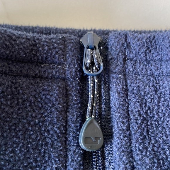 VINEYARD VINES fleece pullover size S navy blue 1/4 zip polyester - Picture 5 of 6